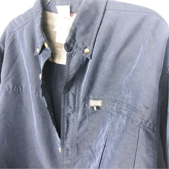 THE NORTH FACE | Navy Blue Long Sleeve Button Down Shirt Men’s Size Medium - Picture 2 of 7